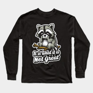 It Is What It Is And It's Not Great. Raccoon Long Sleeve T-Shirt